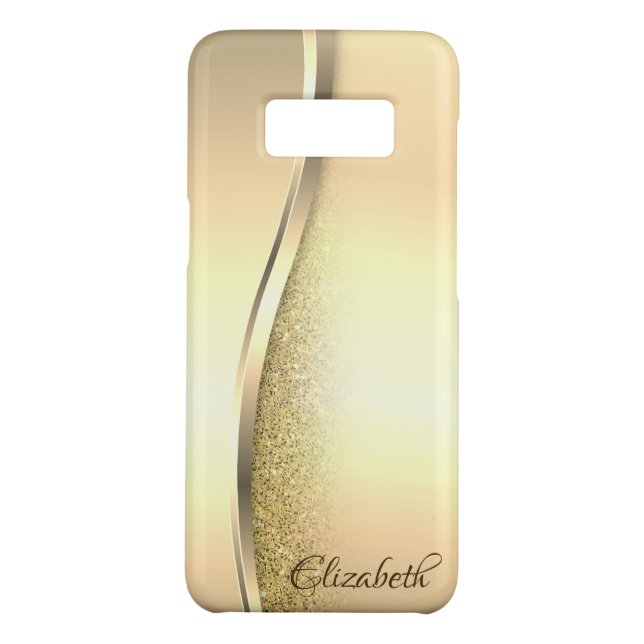 Trendy Cool Gold Glitter - Personalized Case-Mate Samsung Galaxy Case (Back)