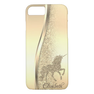 Trendy Cool Gold Glitter Unicorn - Personalized Case-Mate iPhone Case