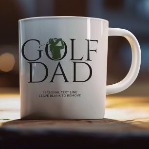 Trendy Cool "GOLF DAD" Green Coffee Mug