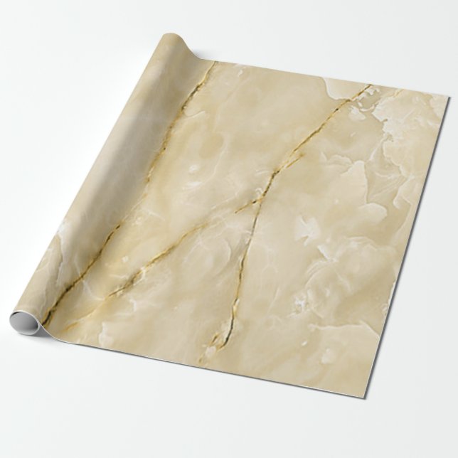 Trendy Cool Marble Pattern Stone Texture Wrapping Paper (Unrolled)