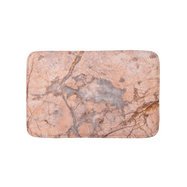 Trendy Cool Marble Stone Texture Bath Mat (Front)
