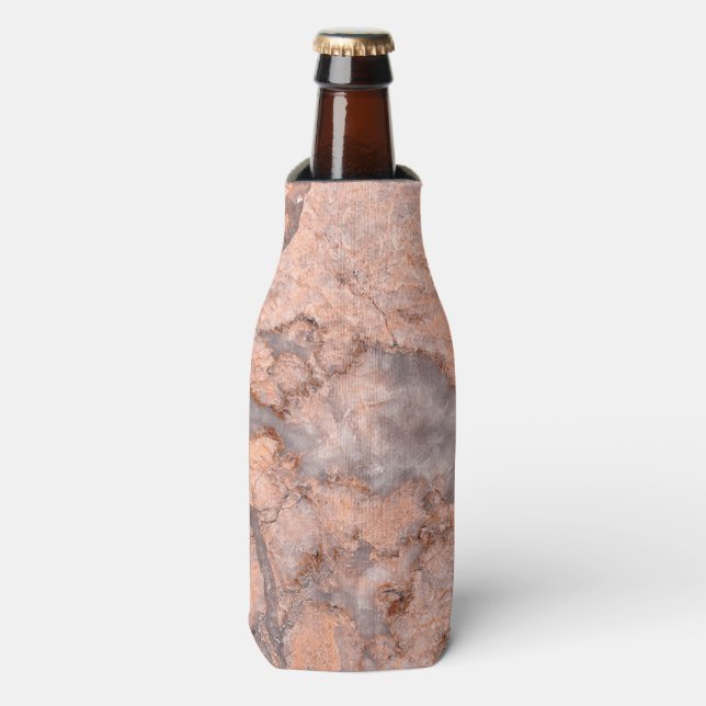 Trendy Cool Marble Stone Texture Bottle Cooler (Bottle Front)