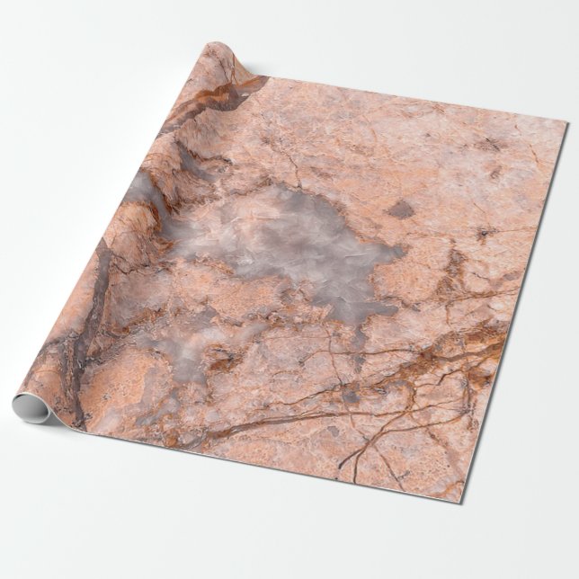 Trendy Cool Marble Stone Texture Wrapping Paper (Unrolled)