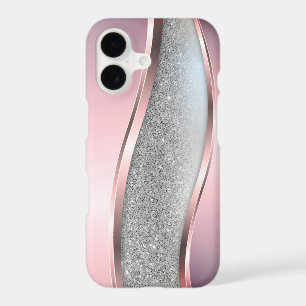 Trendy Cool Pink, Silver Glitter - Personalized