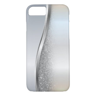 Trendy Cool Silver Glitter - Personalized Case-Mate iPhone Case