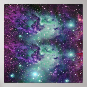 Trendy Cool Sparkly New Nebula Design Poster