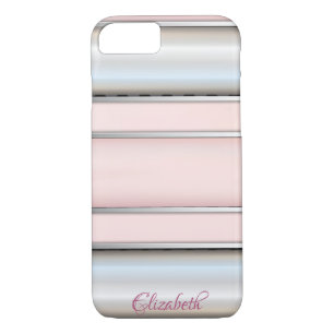 Trendy Cool Striped Silver - Personalized Case-Mate iPhone Case