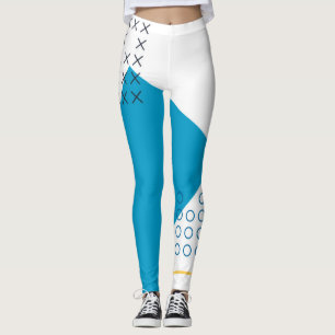 Trendy, cool, urban geometric Memphis illustration Leggings