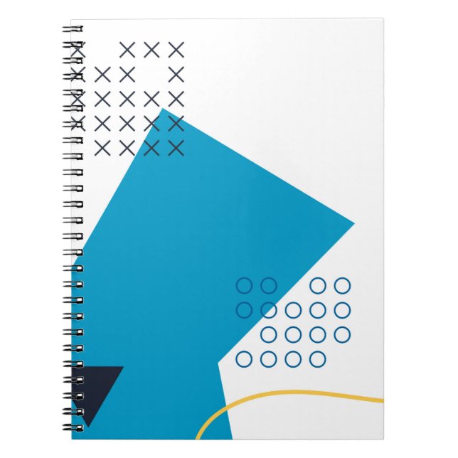 Trendy, cool, urban geometric Memphis illustration Notebook (Front)