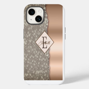 Trendy Copper Diamonds iPhone 14 Case