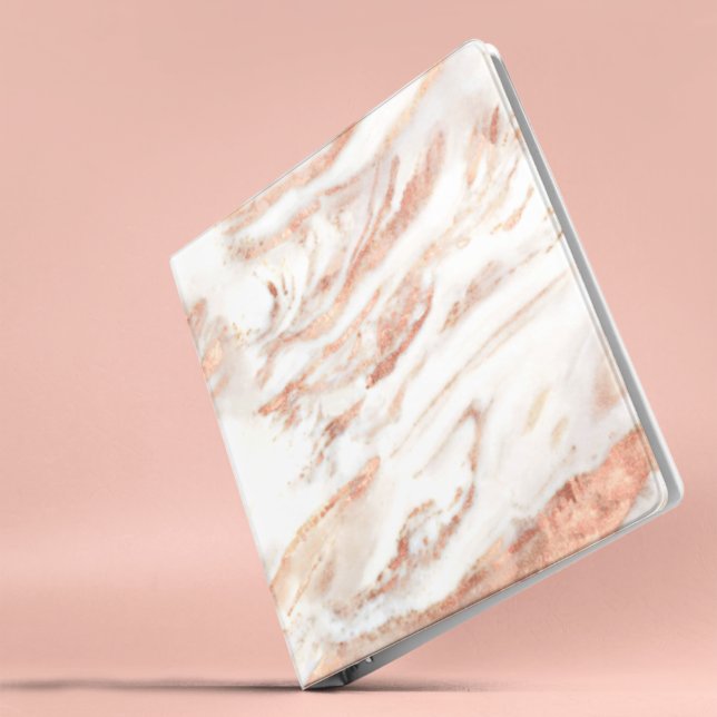 Trendy Copper Rose Gold Metallic Marble Binder (Creator Uploaded)