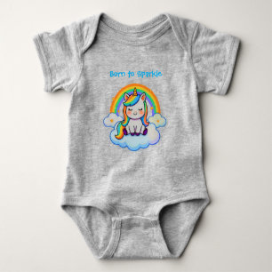 Trendy Cotton Unicorn Baby T-Shirt Bodysuit
