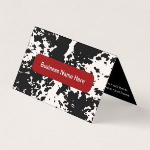 Trendy Country Cow Pattern Business Cards