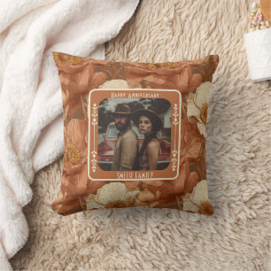 Trendy Couple Wedding Throw Pillow  For Newlyweds