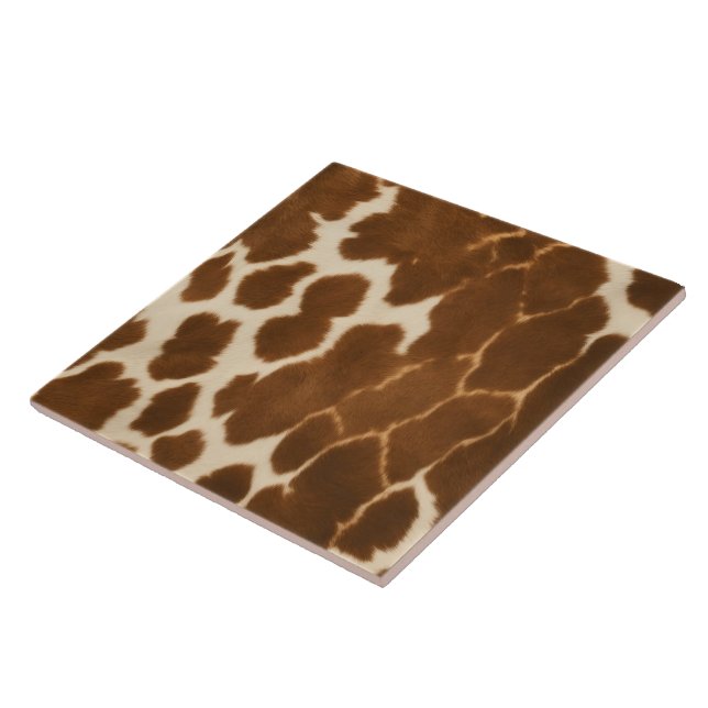 Trendy Cow Faux Leather Elegant Collection Tile (Side)