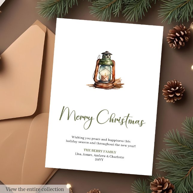 Trendy Cozy Script Font Christmas Greeting Card (Trendy Cozy Script Font Christmas Greeting Card)