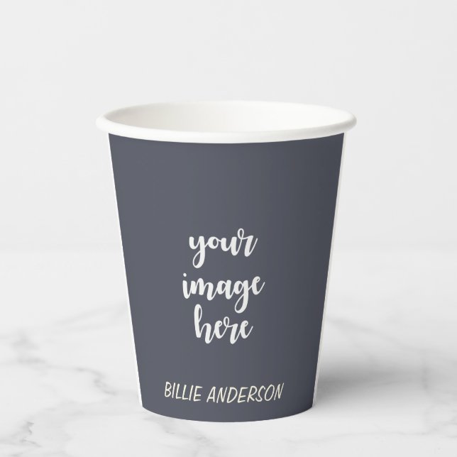 Trendy Create Your Own Personalized Image Paper Cups (Front)