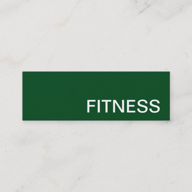 Trendy Creative Green Fitness Carte de visite (Devant)