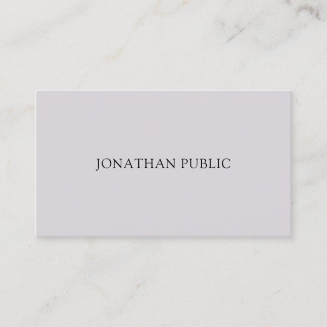 Trendy Creative Minimalistic Modern Template Top Business Card (Front)