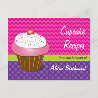 Trendy Cupcake Recipe Postcard