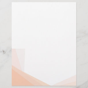 Trendy Custom Apricot White Colour Elegant Blank Letterhead