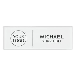 Trendy Custom Logo Employee Staff Corporate Logo  Name Tag