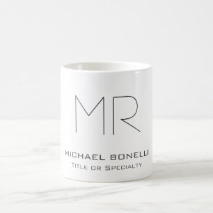 Trendy custom made modern minimalist coffee mug