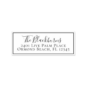 Trendy Custom Personalized Return Address Label Rubber Stamp