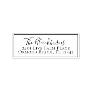 Trendy Custom Personalized Return Address Label Rubber Stamp