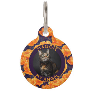 Trendy Custom Pet Owner Gift Idea Peonies Print Tag