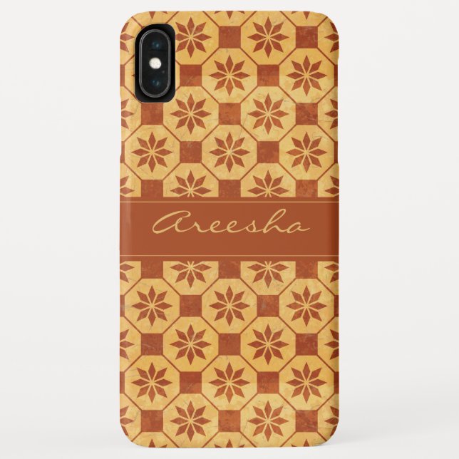 Trendy Custom Wooden Geometric Design Case-Mate iPhone Case (Back)