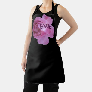 Trendy customizable M pink purple tulip flower Apron