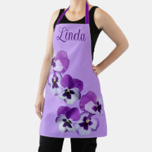Trendy customizable name Linda purple flower boho