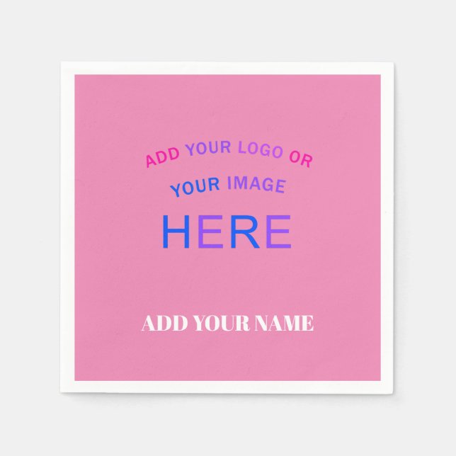 Trendy Customizable Personalized Trademark  Pink   Napkin (Front)