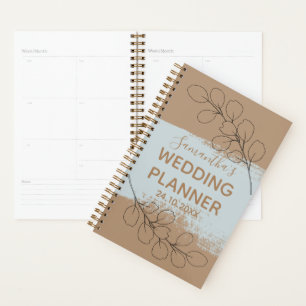 Trendy customize dusty blue wedding planner