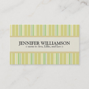 Trendy Customized Mommy Calling Cards Stripes : 02