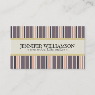 Trendy Customized Mommy Calling Cards Stripes : 03