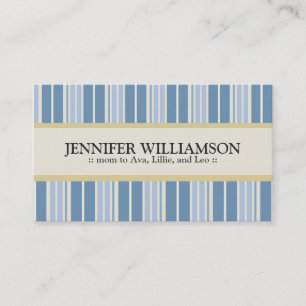 Trendy Customized Mommy Calling Cards Stripes : 05