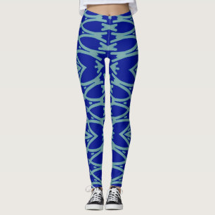 Trendy cute blue "Ratti_Creative_Arts" Leggings