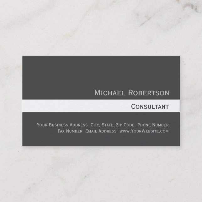Trendy Cute Carte de visite gris clair (Devant)
