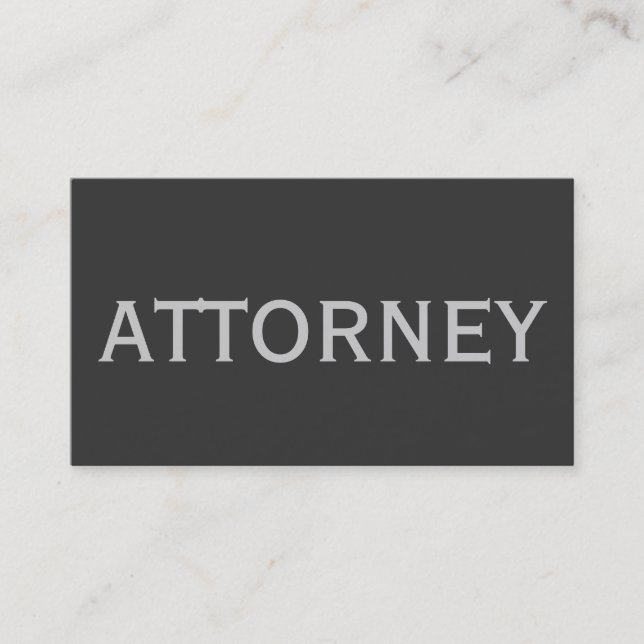 Trendy Cute Chic Plain Attorney Business Card (Front)
