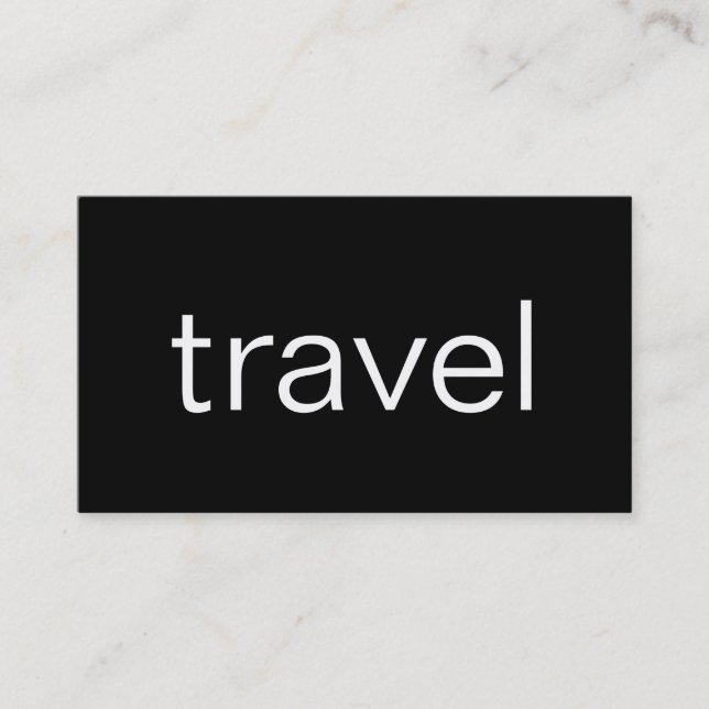 Trendy Cute Chic Travel Agent Business Card (Front)