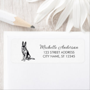 Trendy Cute German Shepherd Dog Return Address    