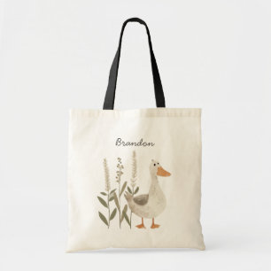 Trendy Cute Goose Customizable Kids Tote Bag