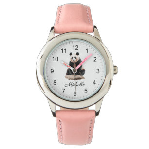 Trendy Cute Panda Bear Personalized  Watch