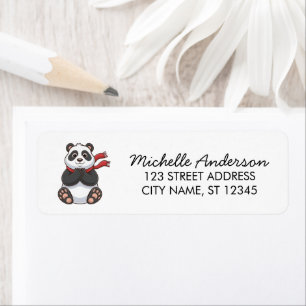 Trendy Cute Panda Bear Return Address  