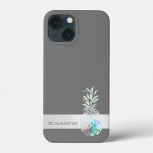 Trendy Cute  Pineapple,Stripe  -Personalized  iPhone 13 Mini Case