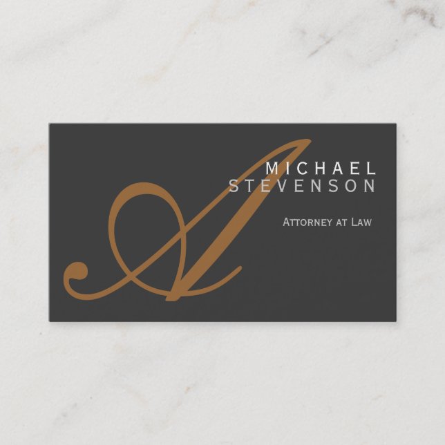 Trendy Cute Plain Chic Attorney Business Card (Front)
