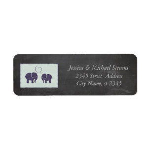 Trendy cute romantic elephants in love chalkboard