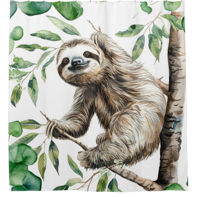 Trendy Cute Sloth In A Tree (Front)